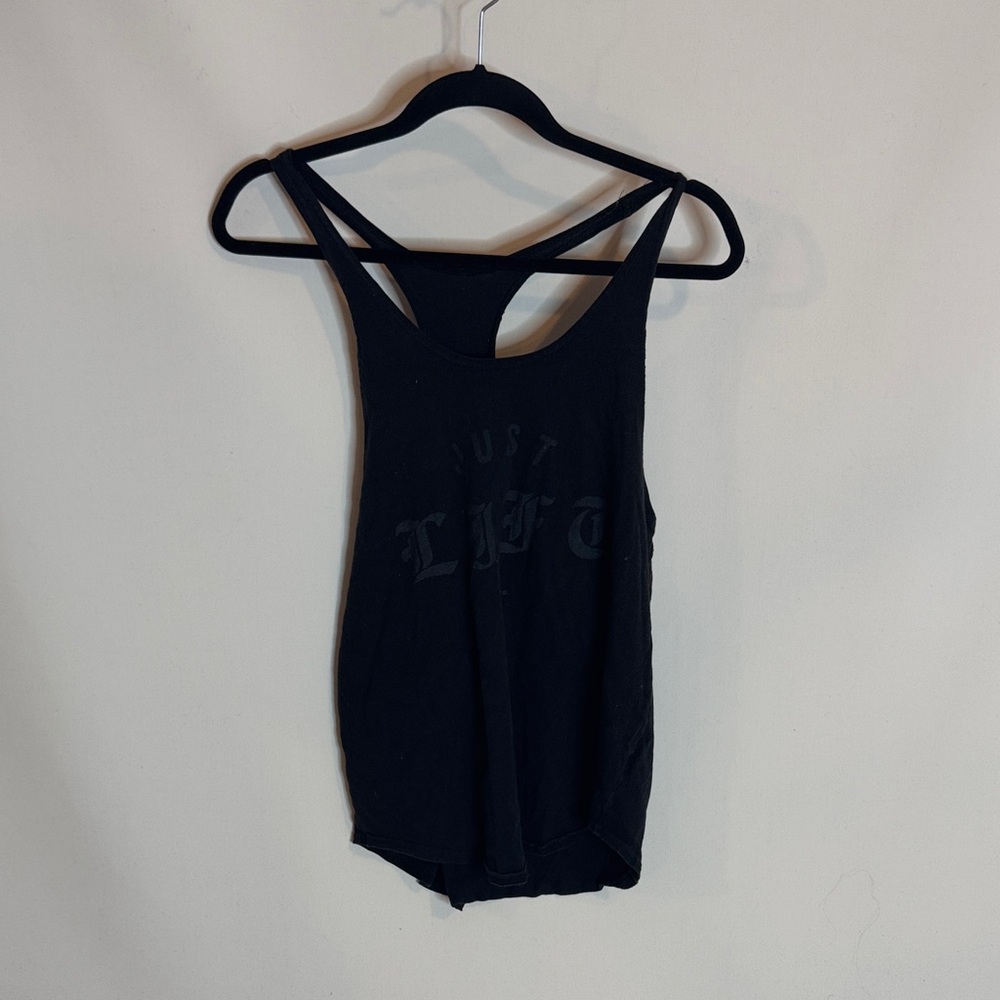 Just Life Women’s Black Graphic Tank Top
